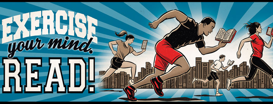 Illustration of an adult running.